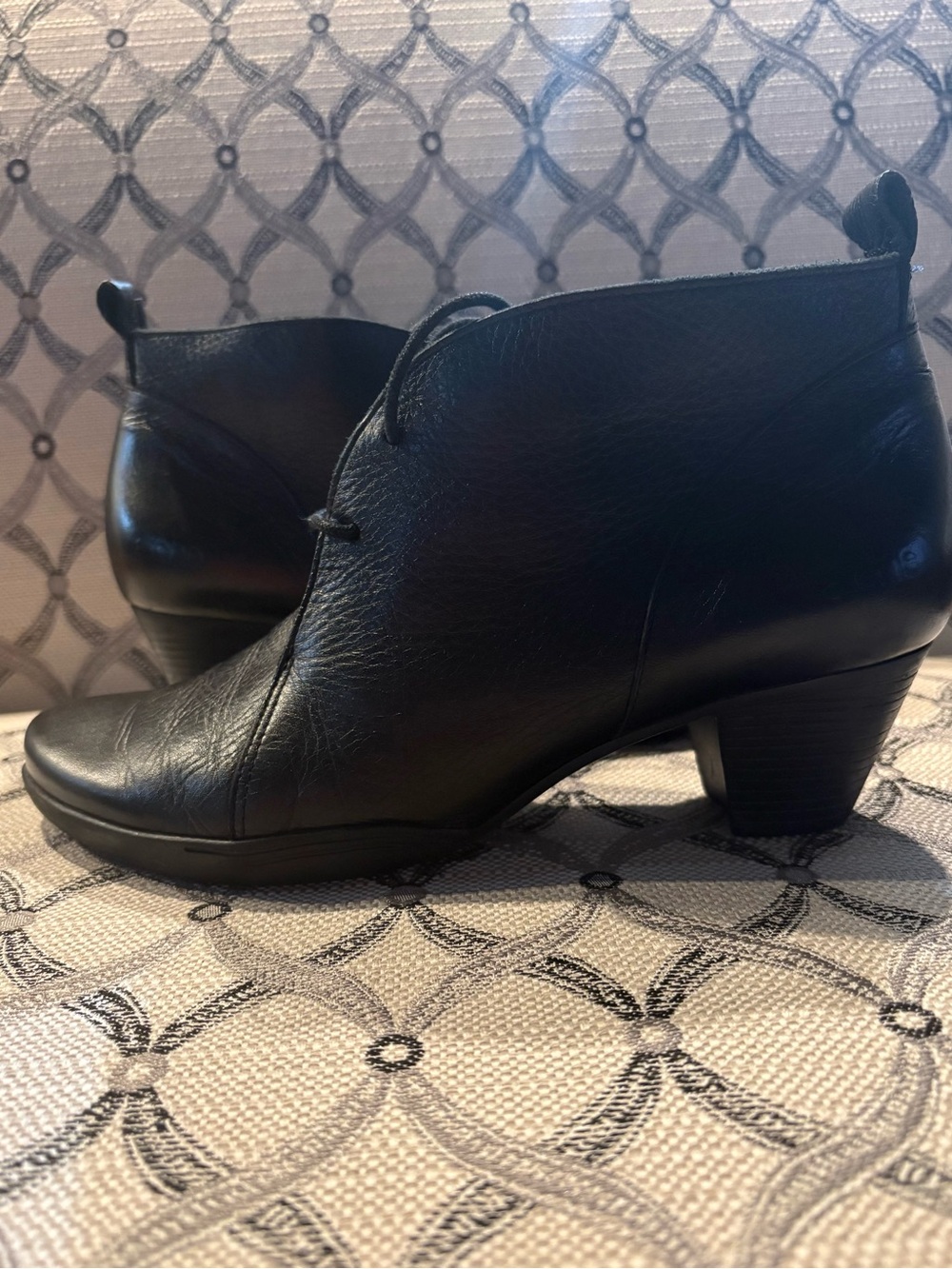 Arche Black Leather Lace Up Ankle Boots Womens 8/EU39